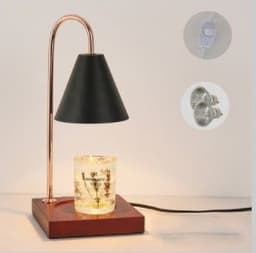 image-Log Aromatherapy Melting Wax Lamp Candle Essential Oil Candlestick Lamp