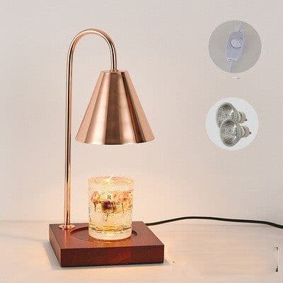 image-Log Aromatherapy Melting Wax Lamp Candle Essential Oil Candlestick Lamp