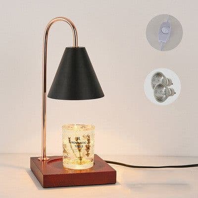 image-Log Aromatherapy Melting Wax Lamp Candle Essential Oil Candlestick Lamp