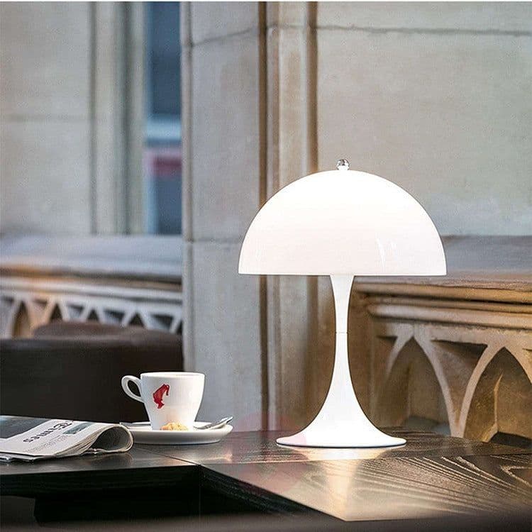 image-Living Room Desk Study White Mushroom Lamp
