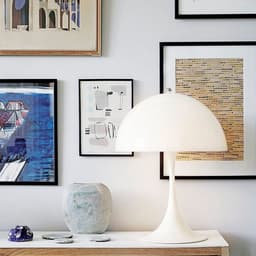 image-Living Room Desk Study White Mushroom Lamp