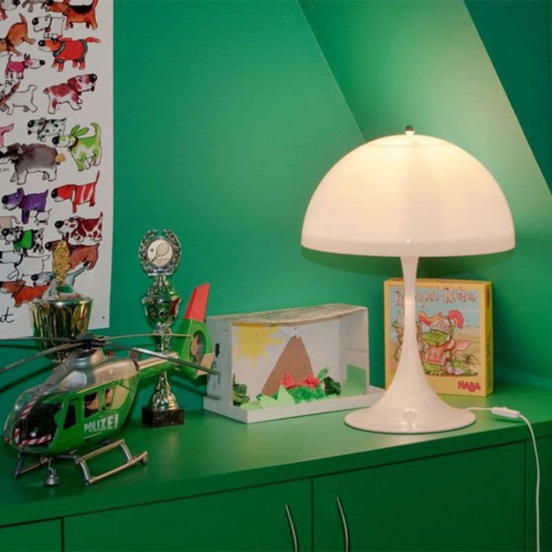 image-Living Room Desk Study White Mushroom Lamp