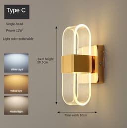 image-Golden Nordic Style Wall Lamp Lighting Fixture