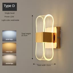 image-Golden Nordic Style Wall Lamp Lighting Fixture