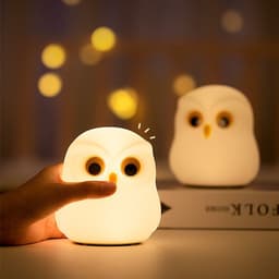image-Owl Night Light Induction Bedroom Bedside Lamp