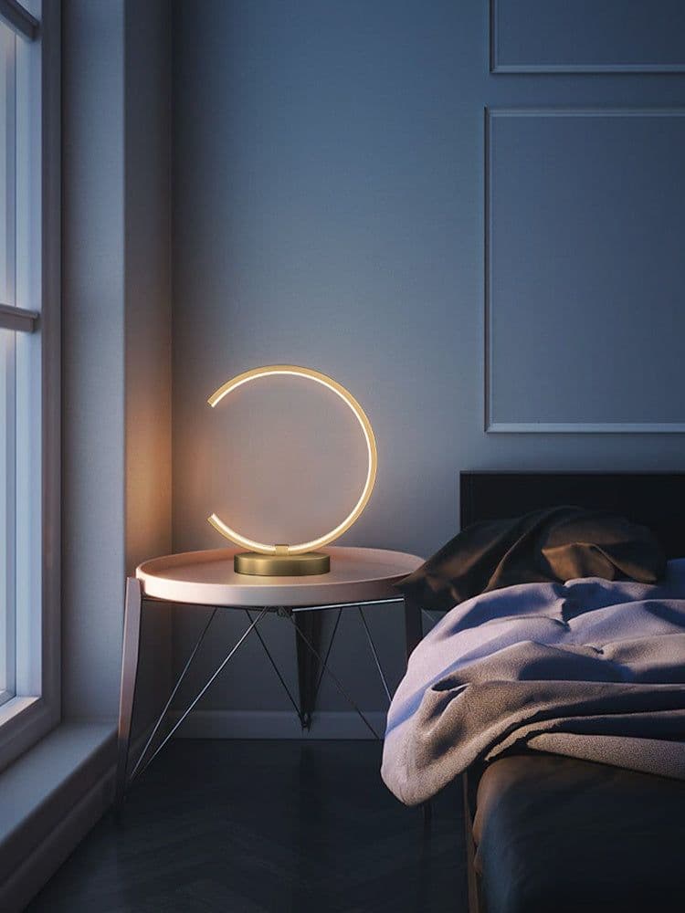 image-All Copper Table Minimalist Living Room Creative Personality Bedside Lamp