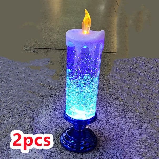 image-Rechargeable Color Electronic LED Waterproof Candle With Glitter Color Changing LED Candle Home Decor
