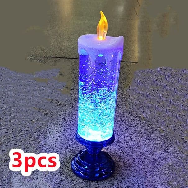image-Rechargeable Color Electronic LED Waterproof Candle With Glitter Color Changing LED Candle Home Decor