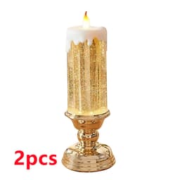 image-Rechargeable Color Electronic LED Waterproof Candle With Glitter Color Changing LED Candle Home Decor