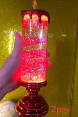 image-Rechargeable Color Electronic LED Waterproof Candle With Glitter Color Changing LED Candle Home Decor
