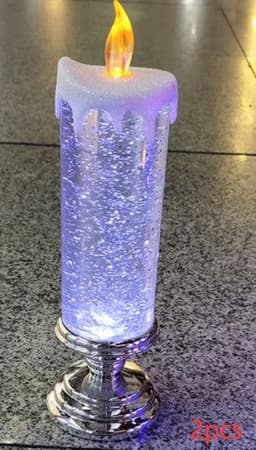 image-Rechargeable Color Electronic LED Waterproof Candle With Glitter Color Changing LED Candle Home Decor