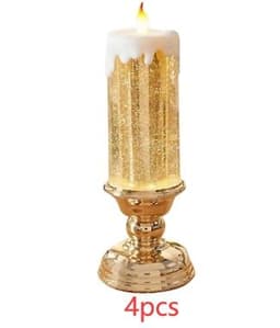 image-Rechargeable Color Electronic LED Waterproof Candle With Glitter Color Changing LED Candle Home Decor