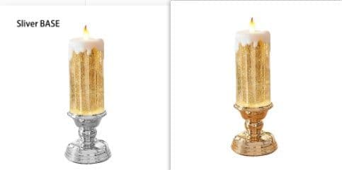 image-Rechargeable Color Electronic LED Waterproof Candle With Glitter Color Changing LED Candle Home Decor