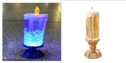 image-Rechargeable Color Electronic LED Waterproof Candle With Glitter Color Changing LED Candle Home Decor