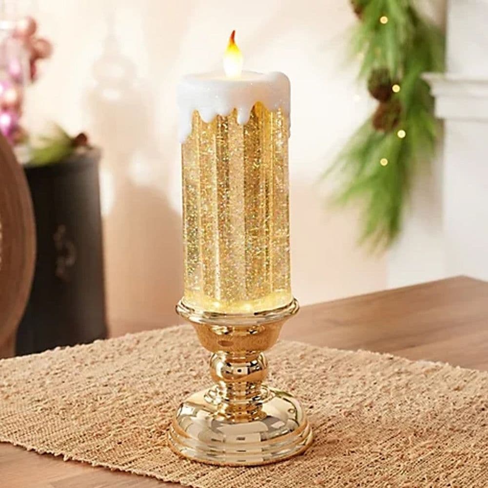 image-Rechargeable Color Electronic LED Waterproof Candle With Glitter Color Changing LED Candle Home Decor