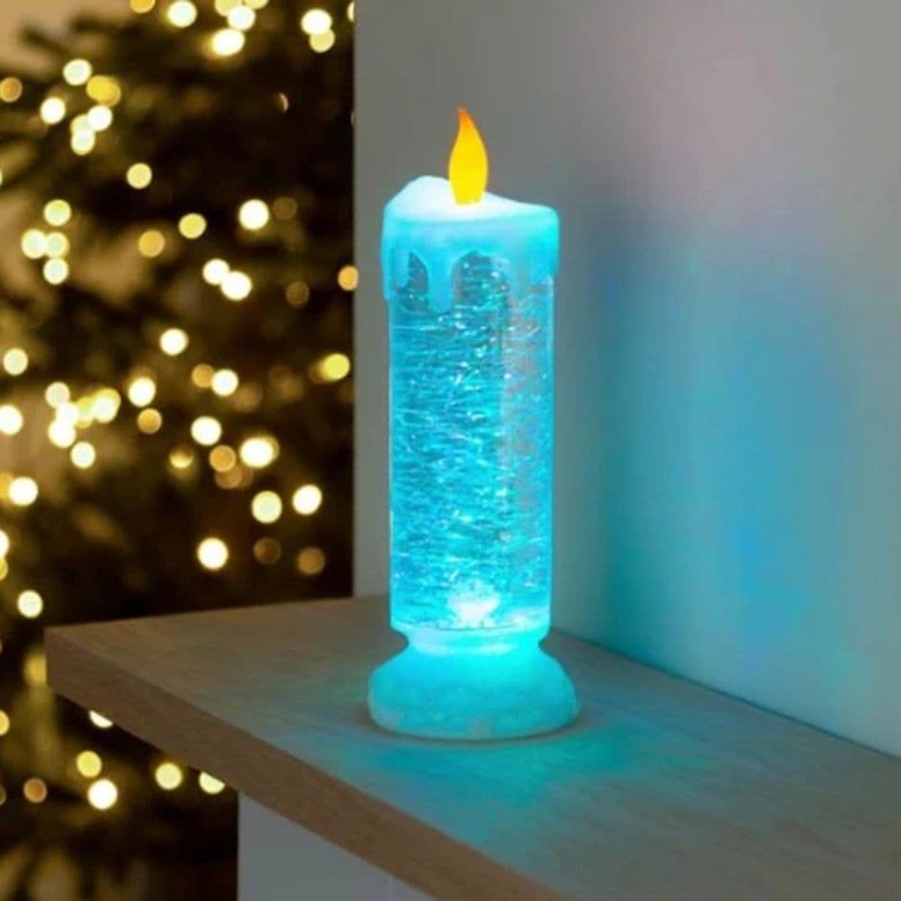 image-Rechargeable Color Electronic LED Waterproof Candle With Glitter Color Changing LED Candle Home Decor