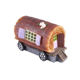 image-Premium Outdoors Decor Wooden House Solar Lights Garden Deco
