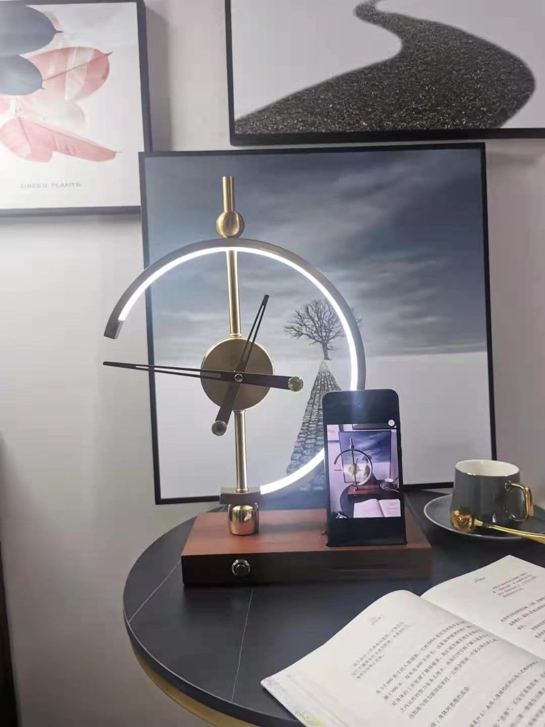 image-Modern Minimalist Bedroom Bedside Light Luxury Wireless Charging Desk Lamp