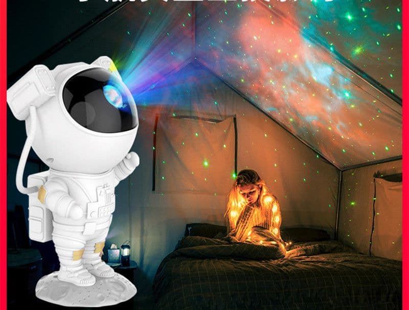 image-Small Night Light Starry Laser Atmosphere Projection Lamp Astronaut Ornaments
