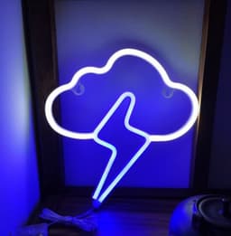 image-New Style Led Cloud Lightning Neon Light USB Battery Modeling Lamp Interior Decoration