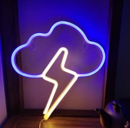 image-New Style Led Cloud Lightning Neon Light USB Battery Modeling Lamp Interior Decoration