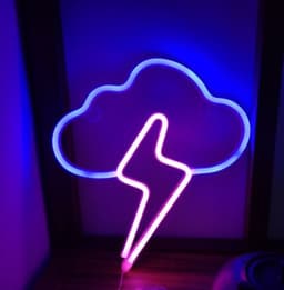 image-New Style Led Cloud Lightning Neon Light USB Battery Modeling Lamp Interior Decoration