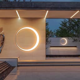 image-Outdoor Simple Round Wall Lamp Waterproof