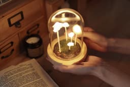image-Original Cute Retro Mushroom Night Light Diy Material Package Decoration Birthday Gift