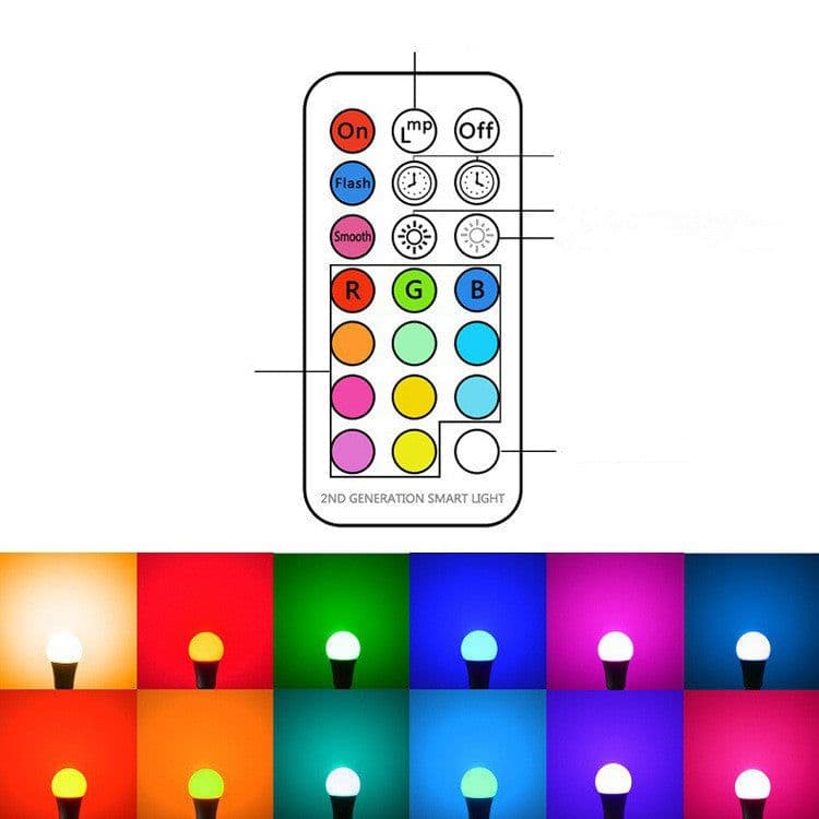 image-Smart RGB Colorful Remote Control Bedroom Folding Light