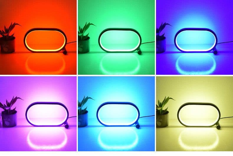 image-Usb Plug-In Lamp Oval Acrylic Lamp Touch Control Dimmable Modern Simple Creative Night Lamp Bedside Reading Lamp Desk Table Led