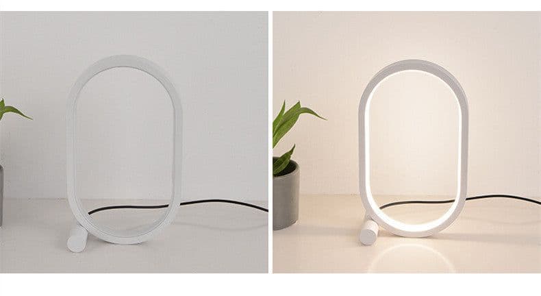 image-Usb Plug-In Lamp Oval Acrylic Lamp Touch Control Dimmable Modern Simple Creative Night Lamp Bedside Reading Lamp Desk Table Led