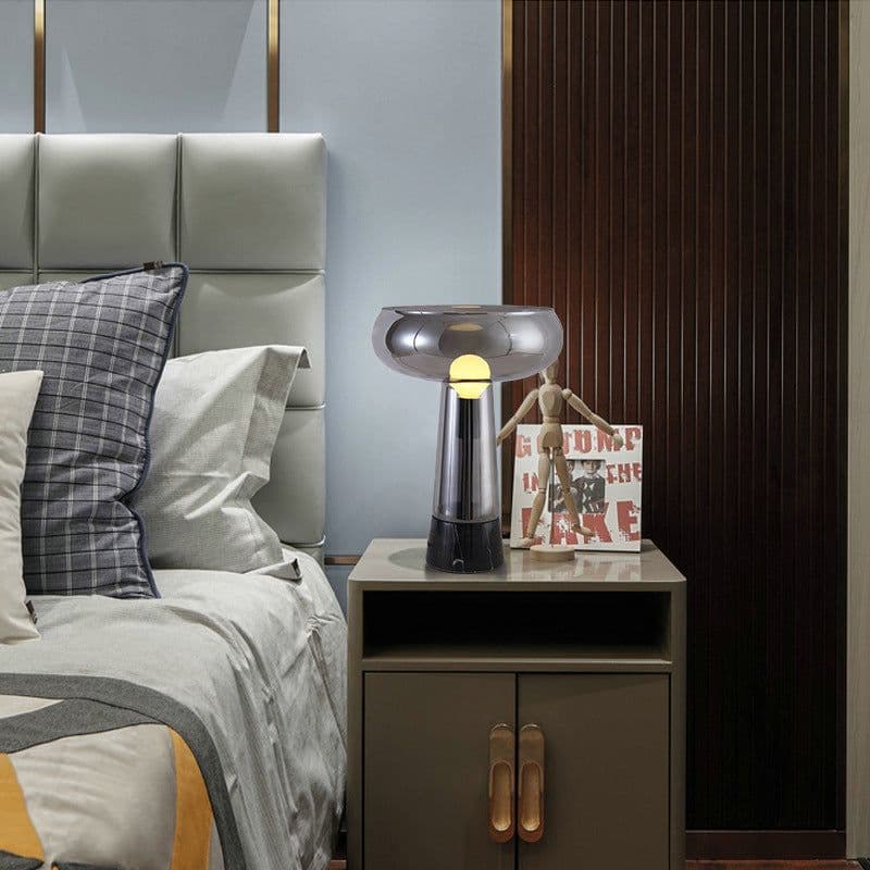 image-Creative Glass LED Art Deco Table Lamp