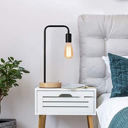 image-Creative Simple Modern Iron Table Lamp Warm And Romantic Solid Wood Dimmable