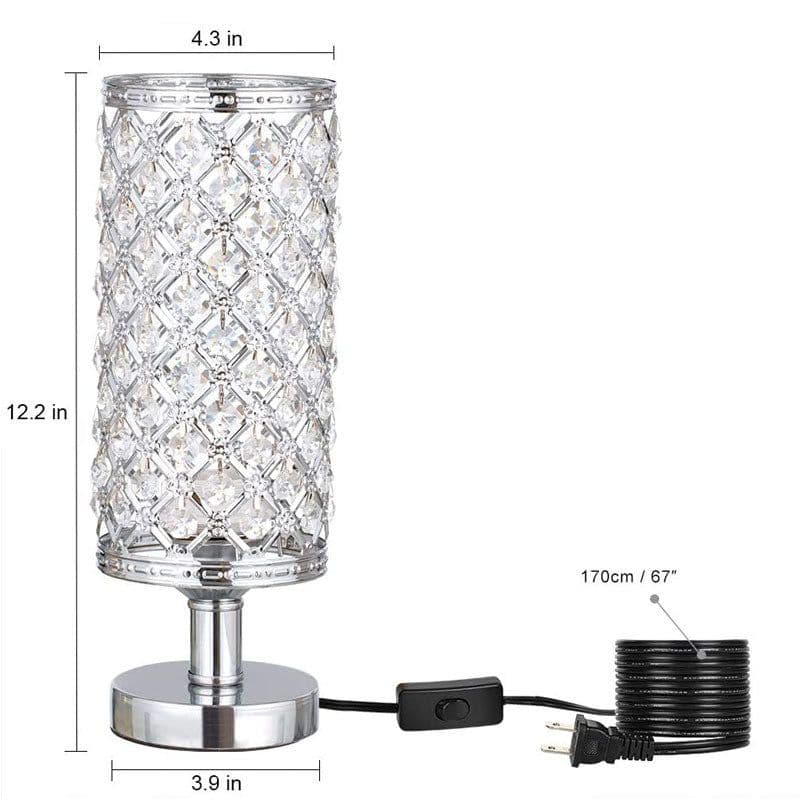 image-New Modern Crystal Table Lamp With Stylish Personality And Warm Bedside Decoration For Bedroom And Living Room