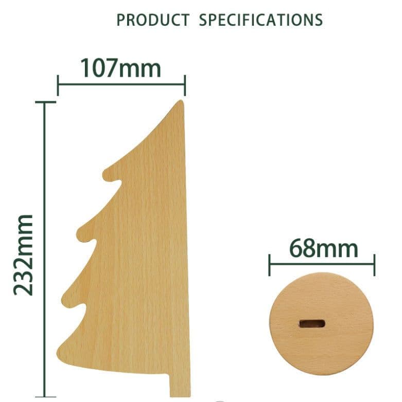 image-Hot Sale Christmas Tree Light Wooden Folding Led Colorful Table Lamp