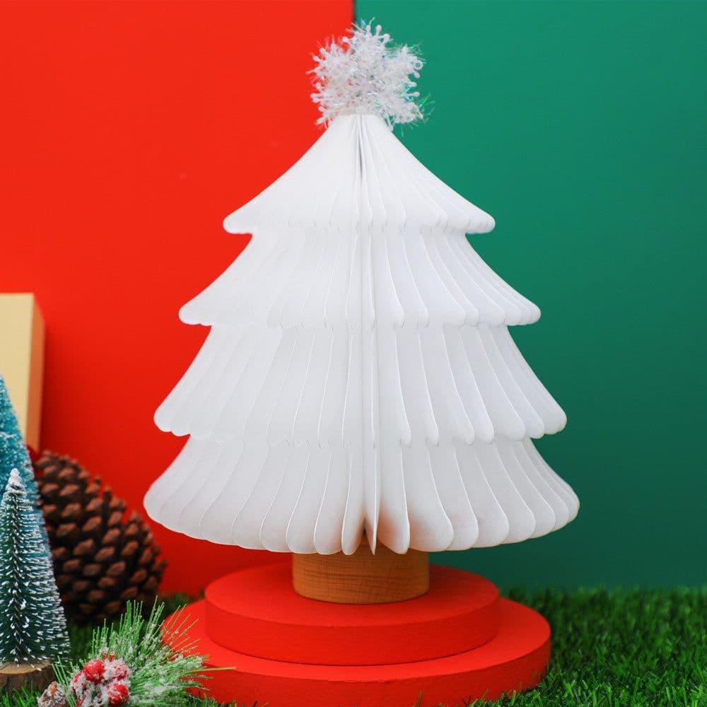 image-Hot Sale Christmas Tree Light Wooden Folding Led Colorful Table Lamp