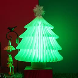 image-Hot Sale Christmas Tree Light Wooden Folding Led Colorful Table Lamp