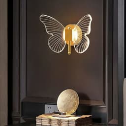 image-Butterfly Wall Lamp Light Luxury Bedside Warm Decoration