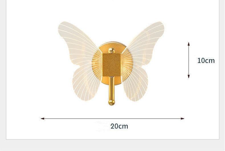 image-Butterfly Wall Lamp Light Luxury Bedside Warm Decoration