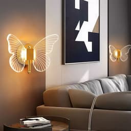image-Butterfly Wall Lamp Light Luxury Bedside Warm Decoration