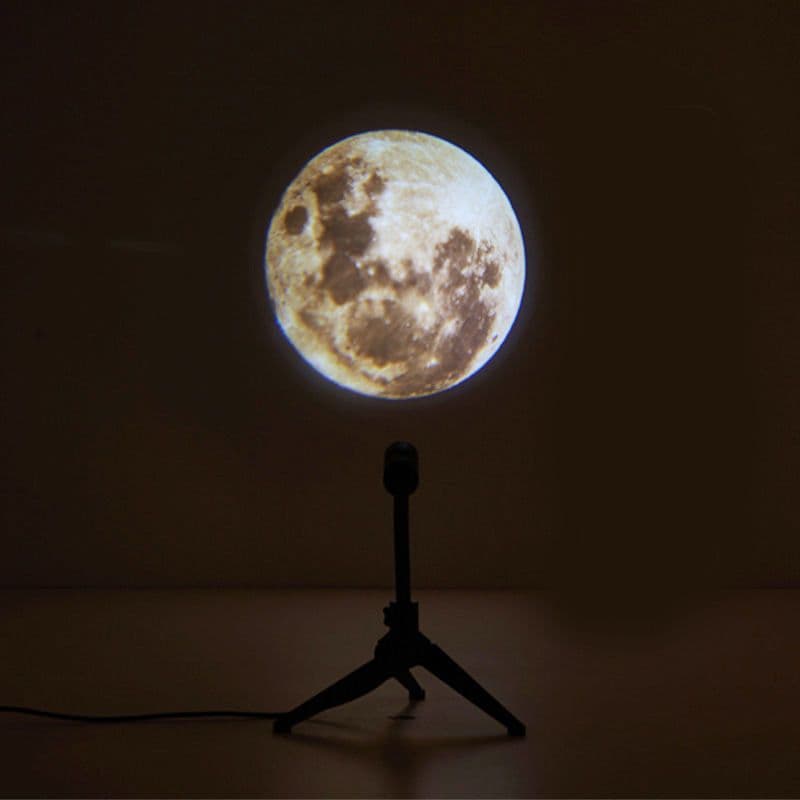 image-2 In 1 Star Projector Earth And Moon Projection Lamp 360 Rotating Bracket USB Led Night Light For Bedroom Decoration