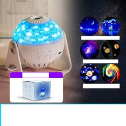 image-Galaxy Projector Starry Sky Projection Bedroom Bedside Decoration Night Light