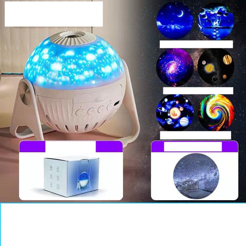 image-Galaxy Projector Starry Sky Projection Bedroom Bedside Decoration Night Light
