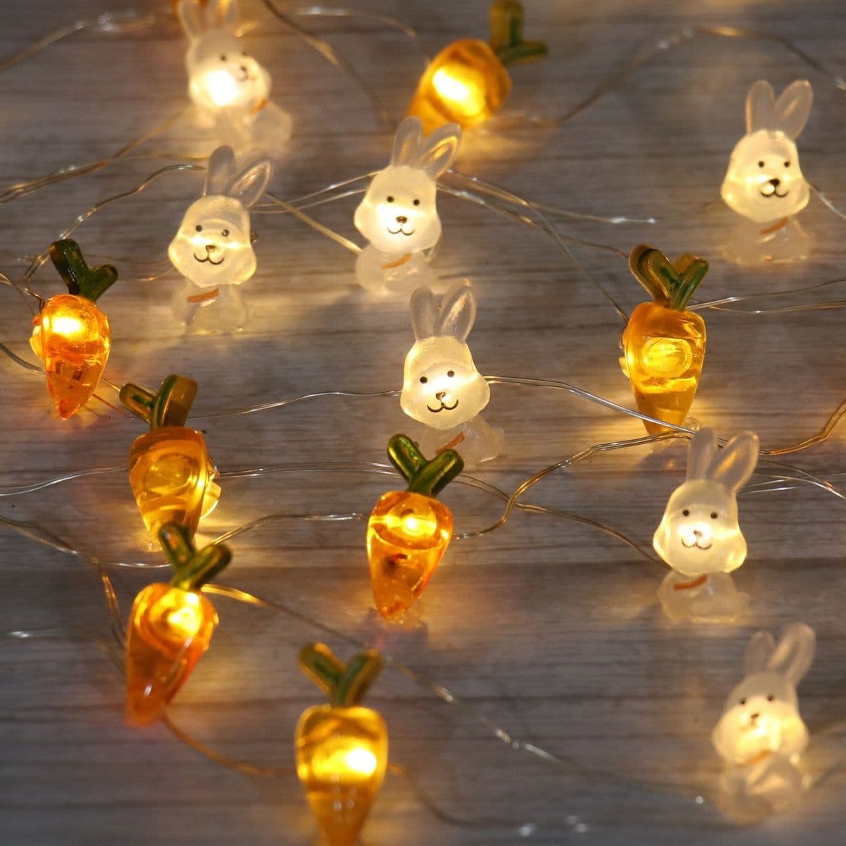 image-Easter LED Bunny String Lights Easter Decoration For Home Carrot Rabbit Fairy Light Supplies Happy Easter Gifts Party Favor