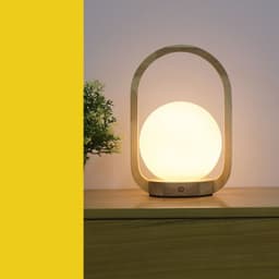 image-Dimmable Bedroom Bedside Glass Portable Table Lamp