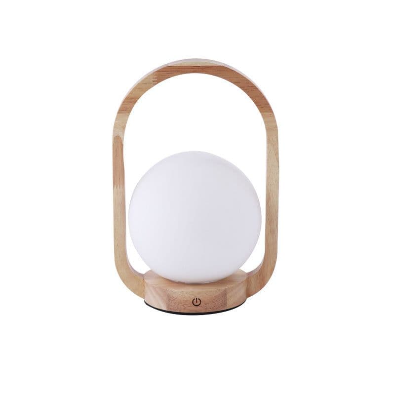 image-Dimmable Bedroom Bedside Glass Portable Table Lamp