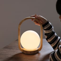 image-Dimmable Bedroom Bedside Glass Portable Table Lamp