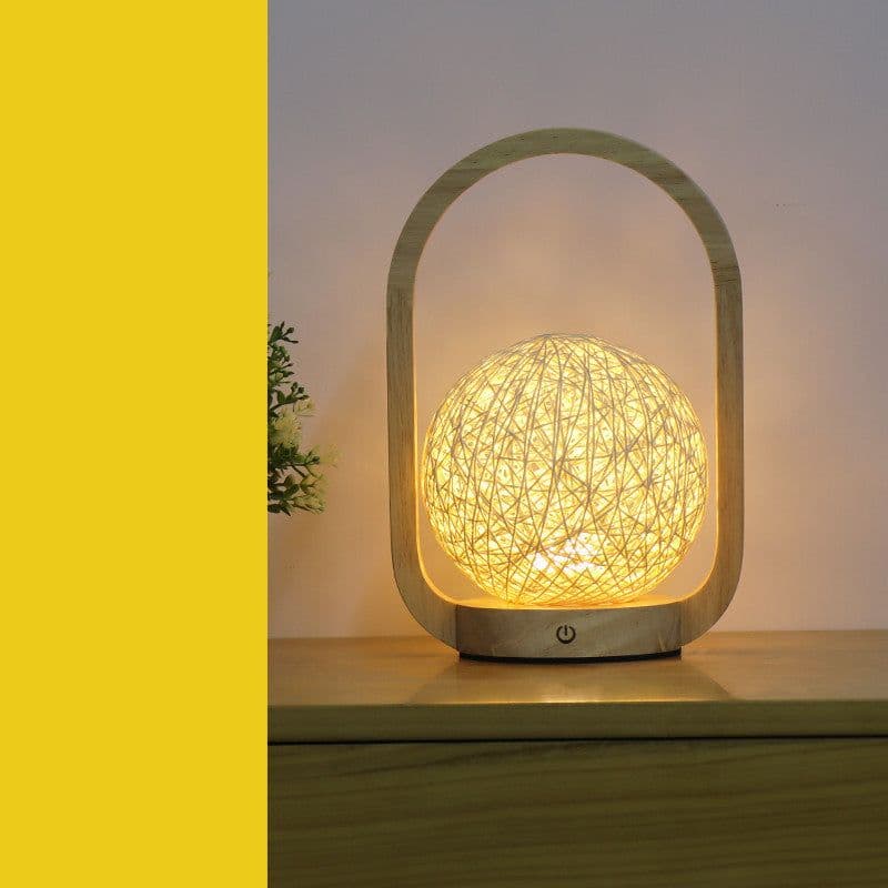 image-Dimmable Bedroom Bedside Glass Portable Table Lamp