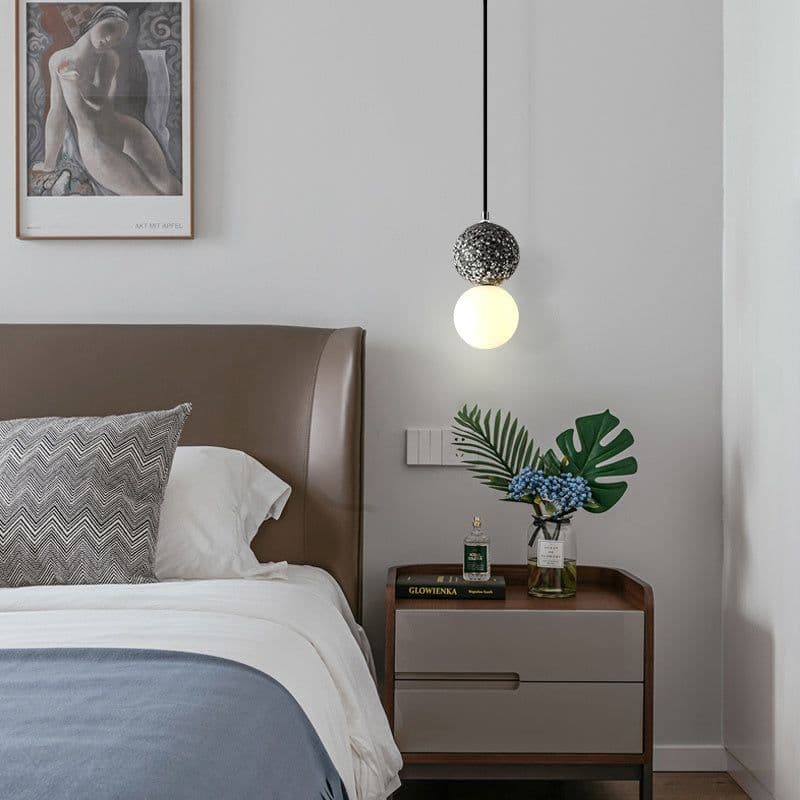 image-Nordic Ins Modern Cement Terrazzo Small Chandelier Restaurant Bar
