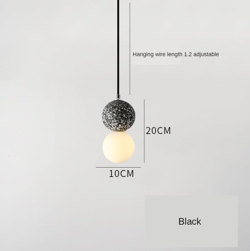 image-Nordic Ins Modern Cement Terrazzo Small Chandelier Restaurant Bar